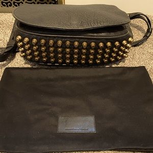 Alexander Wang Lia Sling, black leather & brass